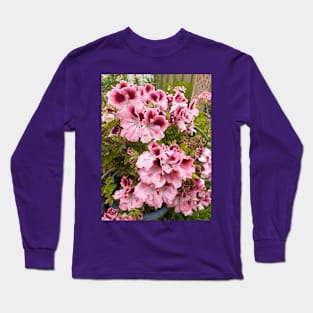 Pelargonium Flower Peach Pink Long Sleeve T-Shirt